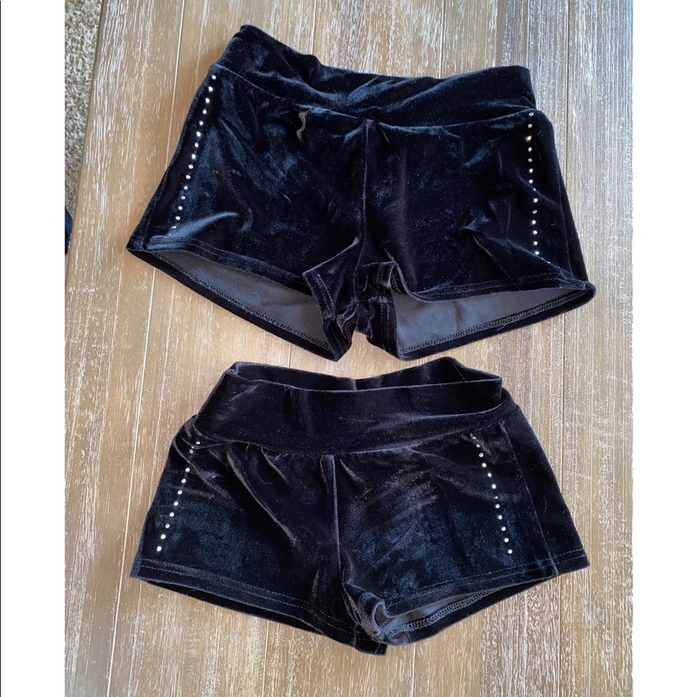 Black gymnastics shorts